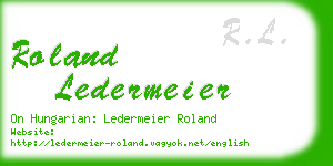 roland ledermeier business card